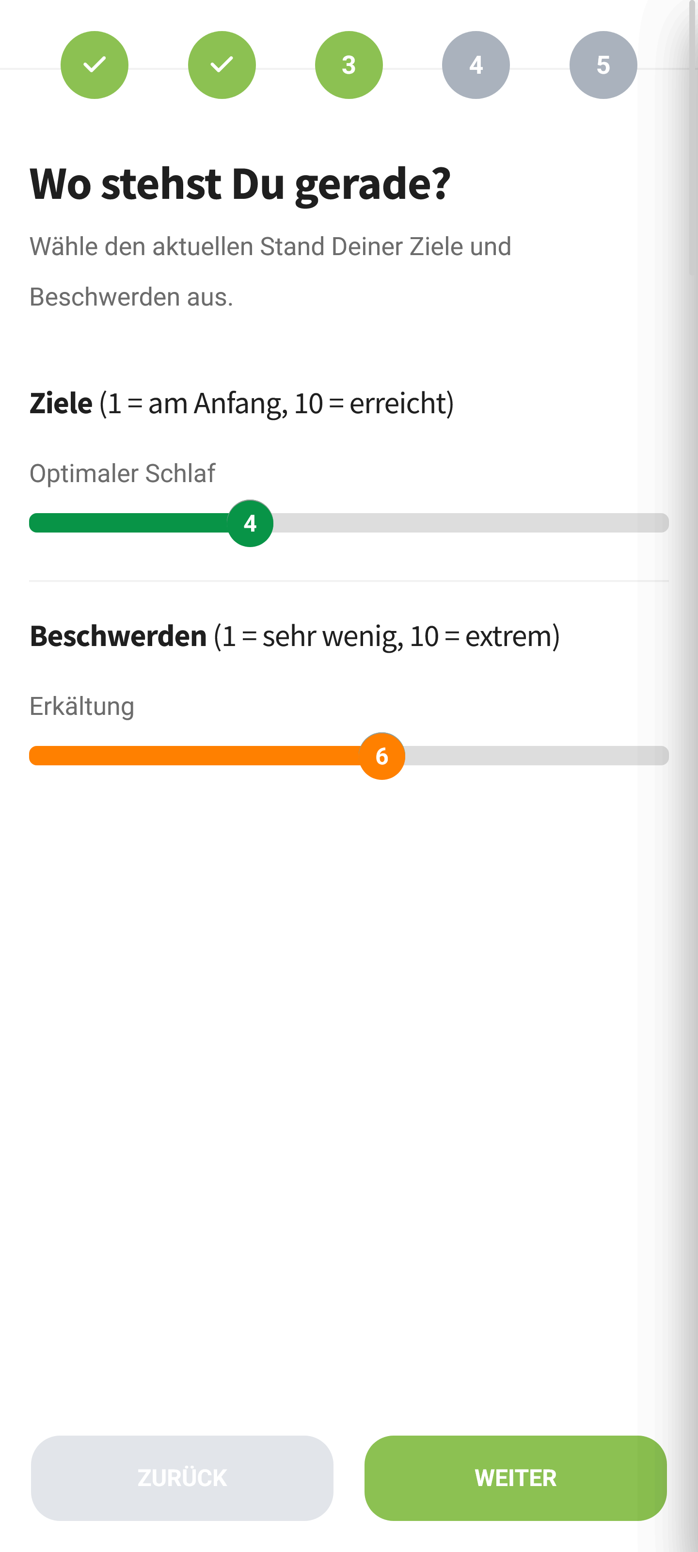 App Onboarding Screen 3: Aktueller Stand